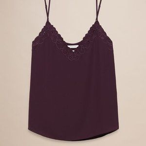 [EUC] Aritzia Babaton EVERLY CAMISOLE in NOBLE (dark purple/ eggplant color)